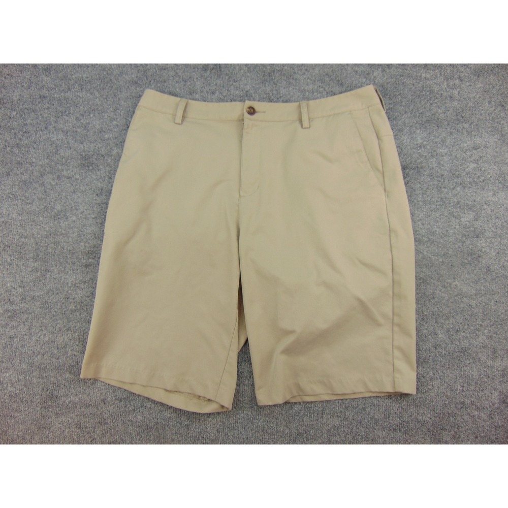 Adidas Shorts Mens 34 Climalite Tan Solid Golf Performance Active Summer Casual